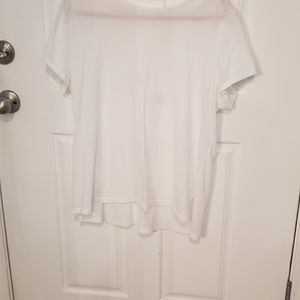 sheer white tee